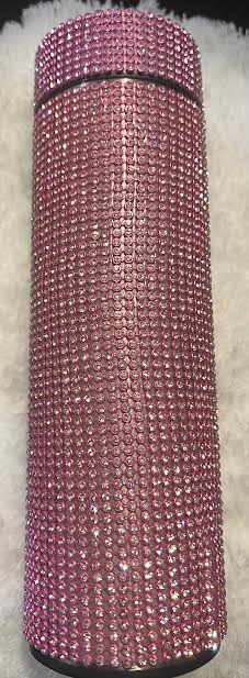 "Bling Diamond" Stainless Steel Vacuum Insulated Bottle w/LED temperature display