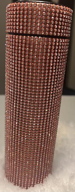 "Bling Diamond" Stainless Steel Vacuum Insulated Bottle w/LED temperature display