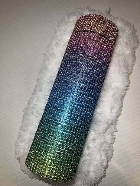 "Bling Diamond" Stainless Steel Vacuum Insulated Bottle w/LED temperature display