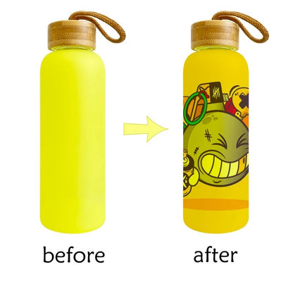 20oz Frosted Water Bottle w/Bamboo Lid - Sublimation