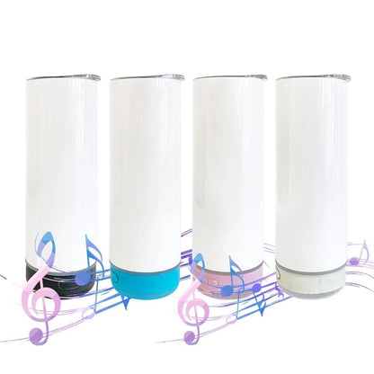 Bluetooth Glow in the Dark Speaker Tumbler - 20oz Sublimation cup w/lid